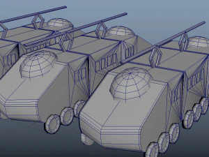 Cartoon Traffic Vehicles 3D Model