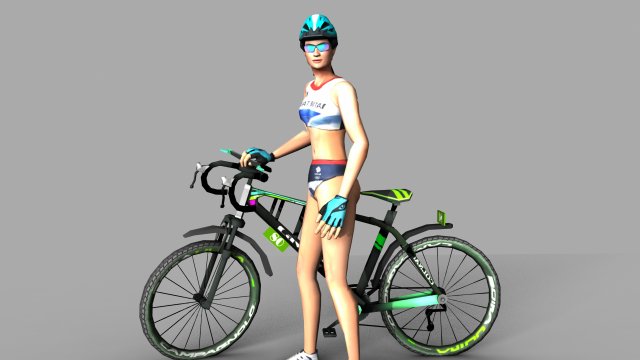 Cyclist Animations 3D Модель .c4d .max .obj .3ds .fbx .stl .blend 
