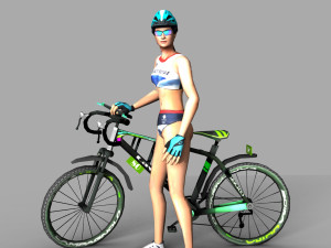 Cyclist Animations Model 3D
