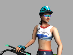 Cyclist Animations 3D Модель