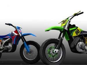 Грязевые велосипеды 3D Модель