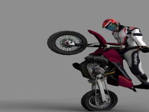 Dirt Bike Animations 3Dモデル