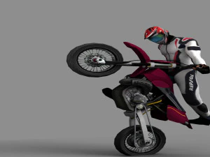 Dirt Bike Animations 3D Model