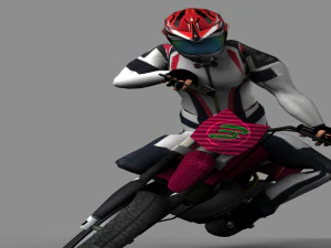 Dirt Bike Animations 3D Model
