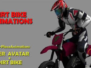 Animazioni di moto da cross Modello 3D