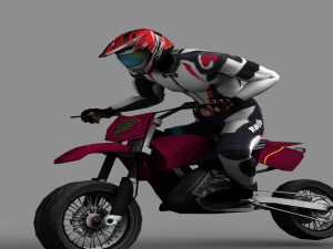 Dirt Bike Animations 3Dモデル