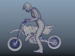 Dirt Bike Animations 3D Model