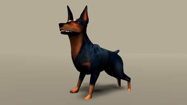 Dog Animations 3D Model .c4d .max .obj .3ds .fbx .stl .blend 