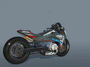 Drag Race Bikes 3D Model