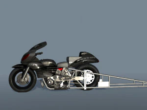 Drag Race Bikes 3D Model