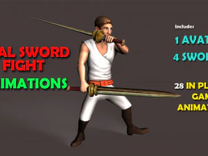 Dual Sword Fight 3D Model