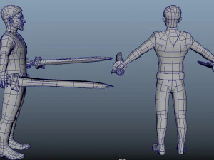 Dual Sword Fight 3D Model