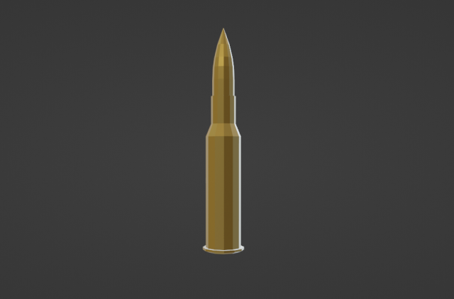 762x54 R low poly 3D Model .c4d .max .obj .3ds .fbx .stl .blend 