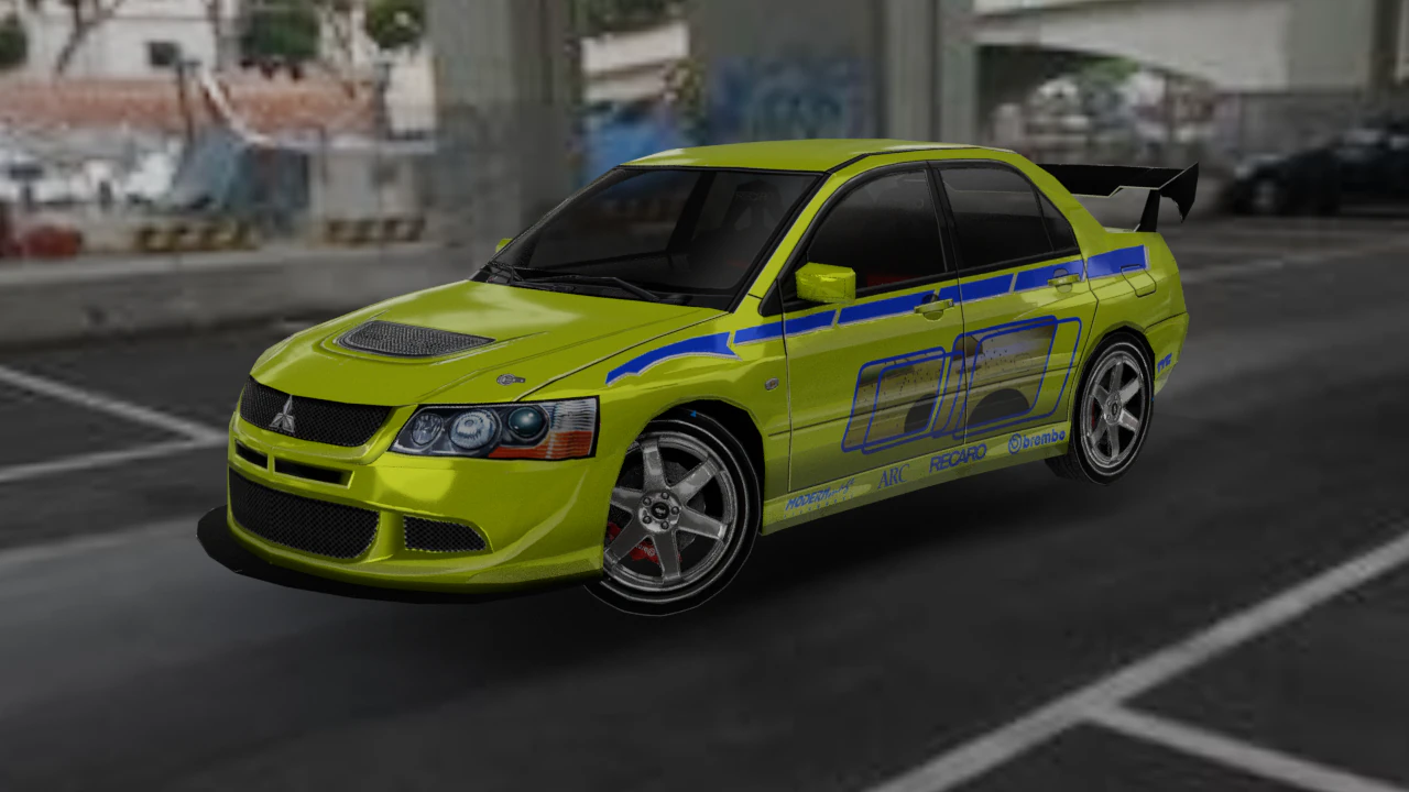 Mitsubishi Lancer Evolution IX 2005 2007 3D Model .c4d .max .obj .3ds .fbx .stl .blend 