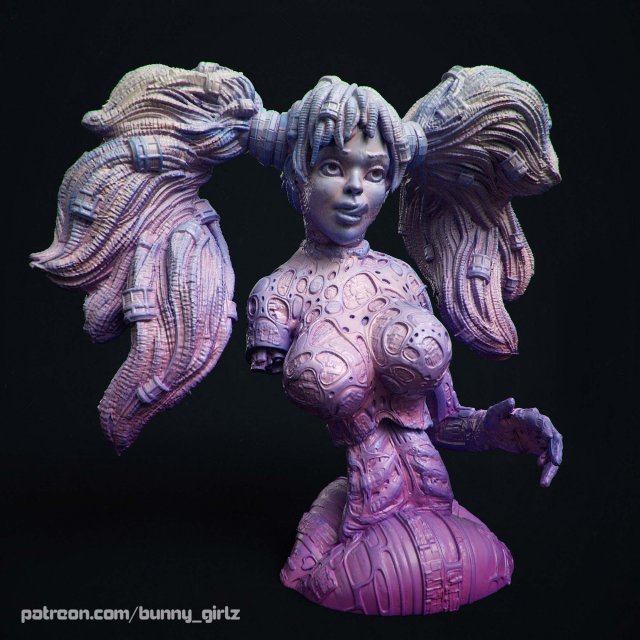 Cybergirl Vega Modelo de Impressão 3D .c4d .max .obj .3ds .fbx .stl .blend 
