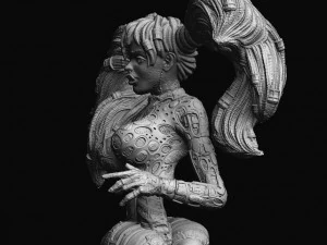 Cybergirl Vega 3D Print Model