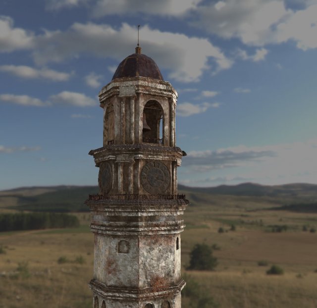 The old tower 3Dモデル .c4d .max .obj .3ds .fbx .stl .blend 