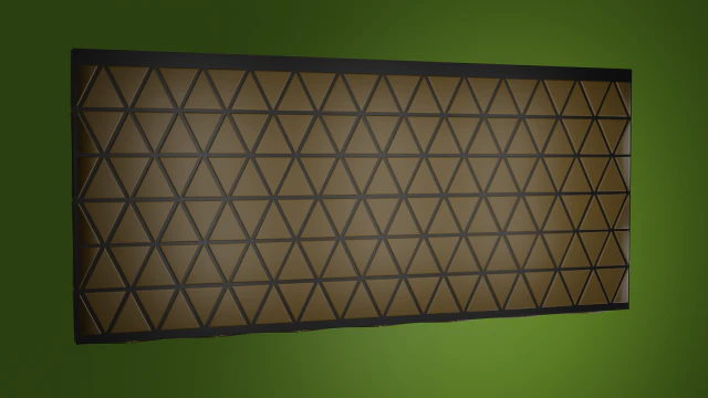 Wall with triangular inserts 3D Model .c4d .max .obj .3ds .fbx .stl .blend