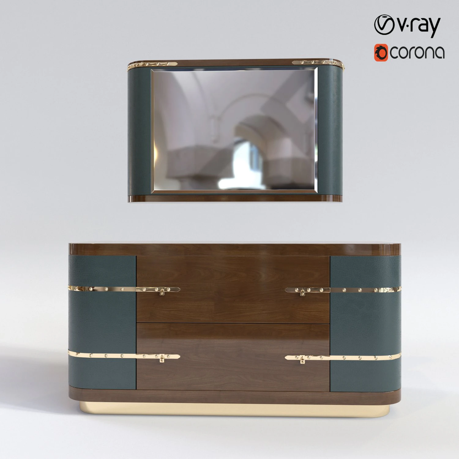 Leatheryコンソール 3Dモデル .c4d .max .obj .3ds .fbx .stl .blend 