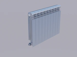 双金属散热器 3D 模型