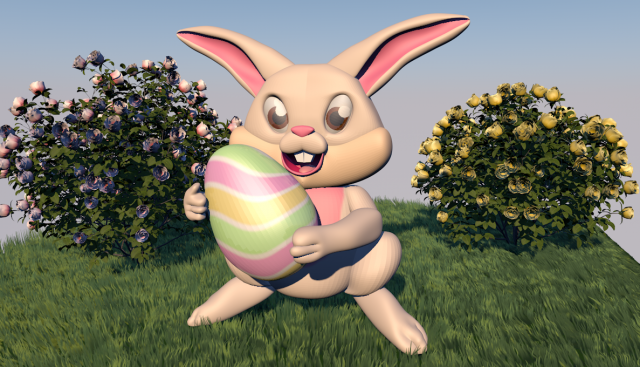Easter bunny Model 3D .c4d .max .obj .3ds .fbx .stl .blend 