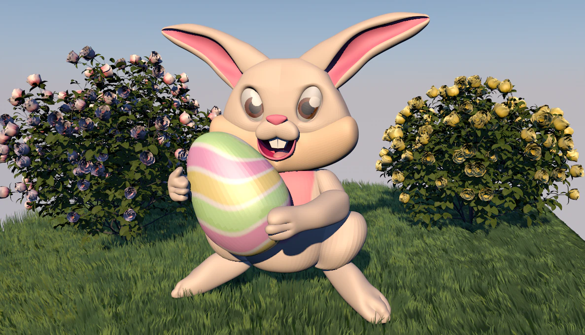 Easter bunny 3D Model .c4d .max .obj .3ds .fbx .stl .blend 