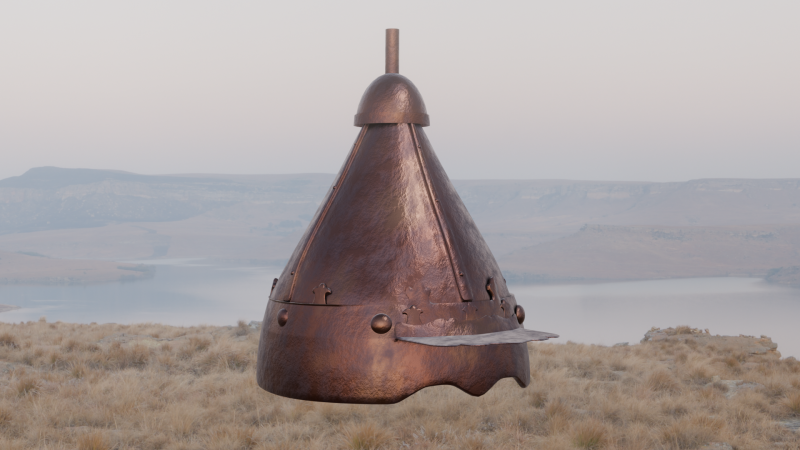 Helmet of the Mongolian warrior Modèle 3D .c4d .max .obj .3ds .fbx .stl .blend 