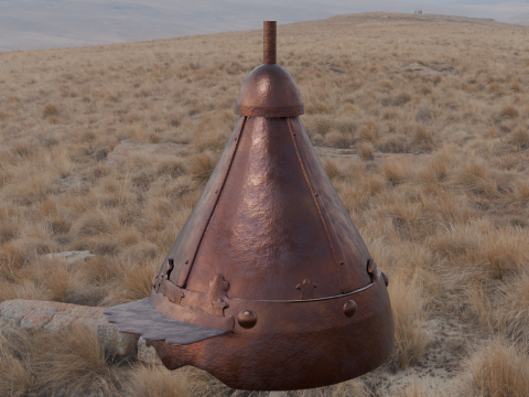 Helmet of the Mongolian warrior Modèle 3D