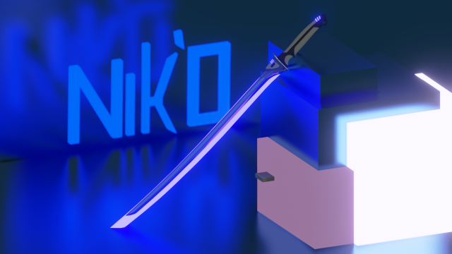 Cyber Katana Modelo 3D .c4d .max .obj .3ds .fbx .stl .blend 