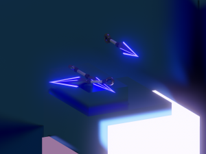 Cyber Kunai Model 3D