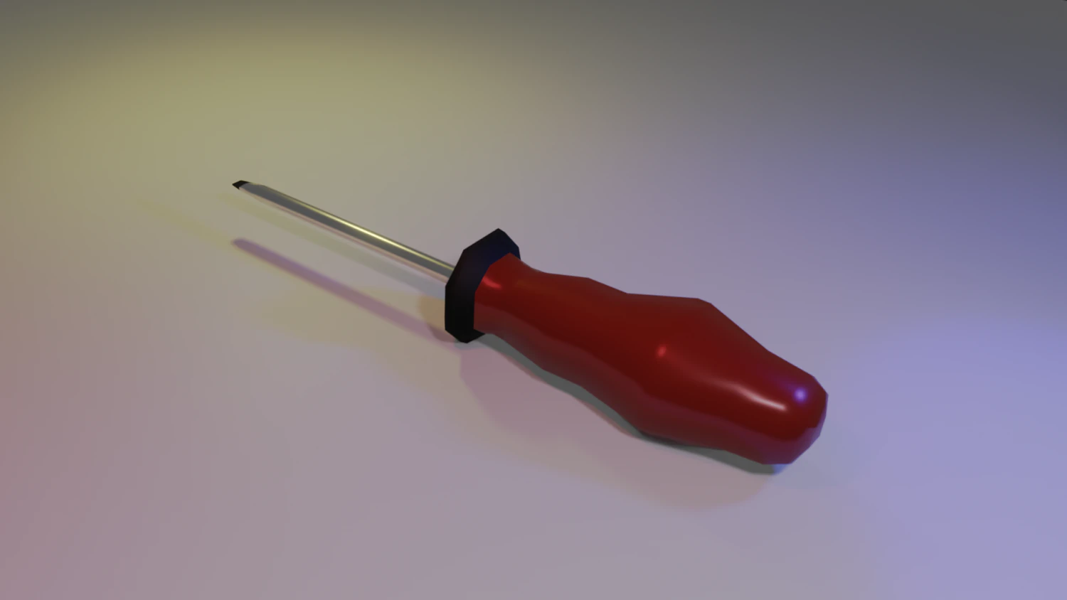 Screwdriver Tool 3D Model .c4d .max .obj .3ds .fbx .stl .blend 