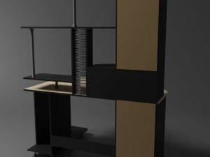 Meja komputer Model 3D