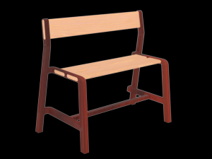 A small bench 3D-Modell