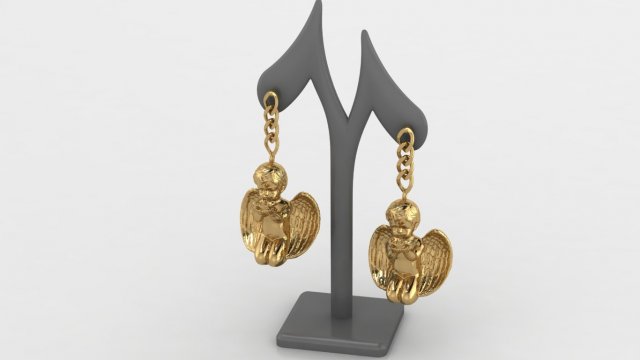 Angel Earing 3D Model .c4d .max .obj .3ds .fbx .stl .blend 