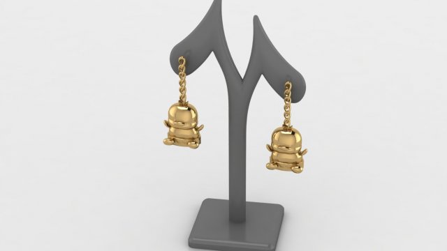 Cute Earing Model 3D .c4d .max .obj .3ds .fbx .stl .blend 