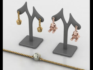 Bolo De Copa E Urso Modelo 3D