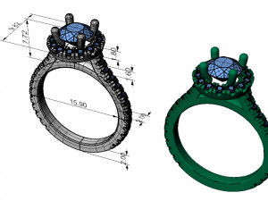 Engagmen Ring Modelo 3D