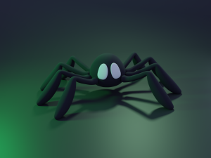 Low-poly spider 3D 模型