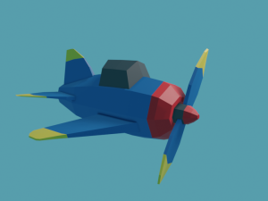 Blue Airplane 3D 模型