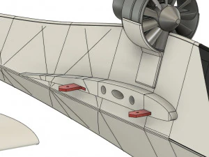 RC 50MM EDF AEROBATIC GLIDER WINGSPAN 1380MM 3D Print Model