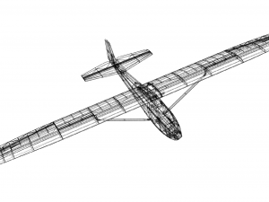 Schneider GRUNAU BABY iib R-C vintage glider wingspan 2000mm 3Dプリントモデル