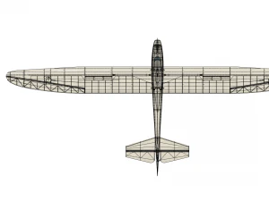 Schneider GRUNAU BABY iib R-C vintage glider wingspan 2000mm 3D Print Model