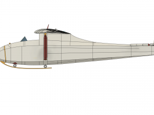 Schneider GRUNAU BABY iib R-C vintage glider wingspan 2000mm 3Dプリントモデル