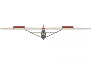 Schneider GRUNAU BABY iib R-C vintage glider wingspan 2000mm 3D Print Model