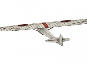 Schneider GRUNAU BABY iib R-C vintage glider wingspan 2000mm 3Dプリントモデル