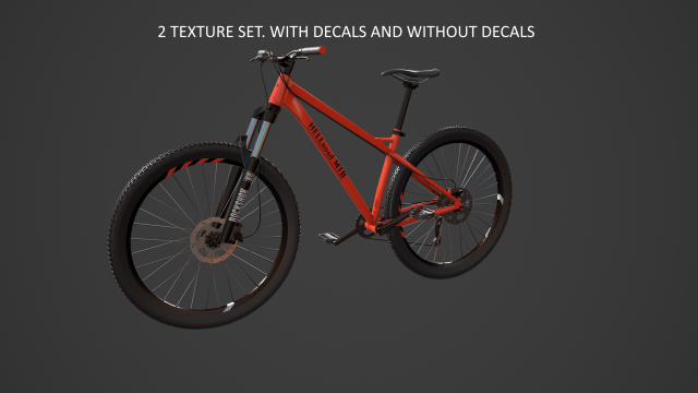 MTB bicycle PBR 3D Model .c4d .max .obj .3ds .fbx .stl .blend 