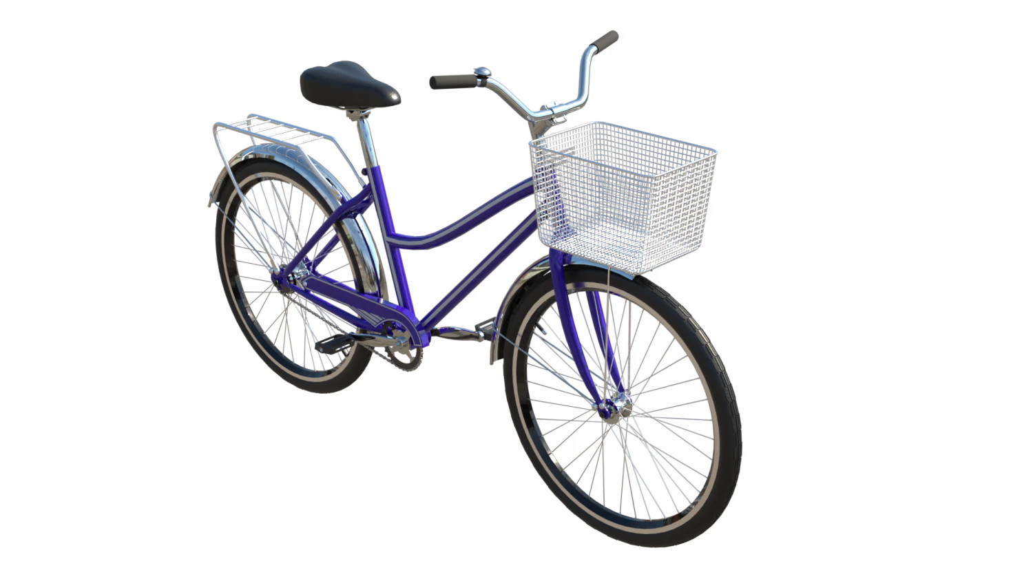 CityBicycle PBR 3D Model .c4d .max .obj .3ds .fbx .stl .blend