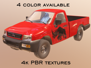 Pickup Truck PBR 3D Model