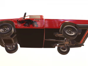 Pickup Truck PBR 3D Model