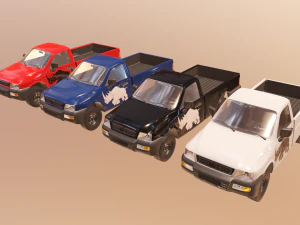 Pickup Truck PBR 3D Model